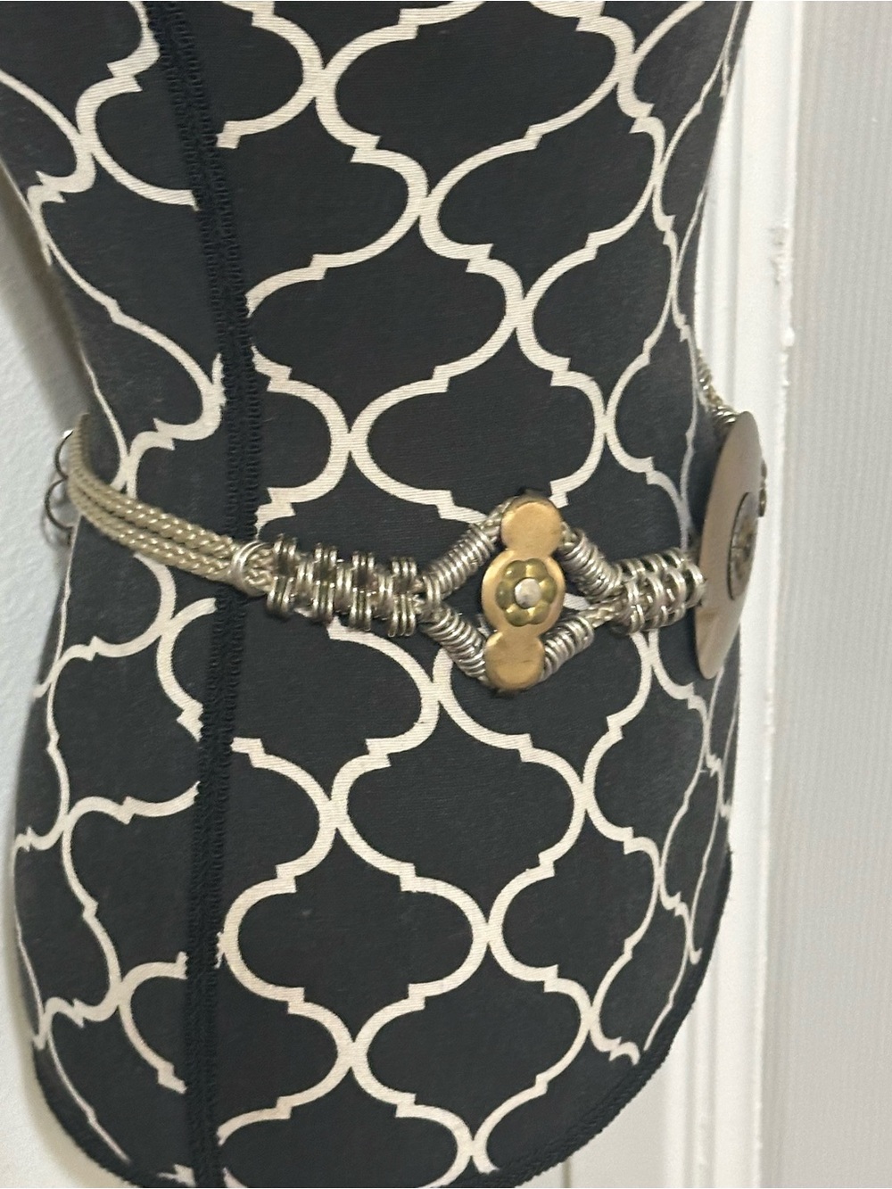 Vintage 1980s rope metal belt women’s adjustable - Picture 4 of 6